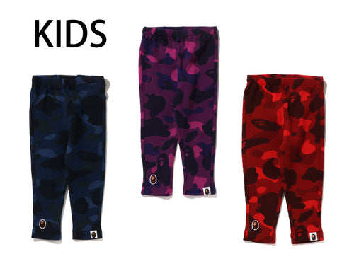 A BATHING APE BAPE KIDS COLOR CAMO THERMAL BABY PANTS