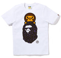 A BATHING APE Ladies' BAPE LEOPARD MILO ON APE HEAD TEE