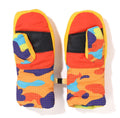 A BATHING APE BAPE KIDS GRID CAMO PADDED GLOVES