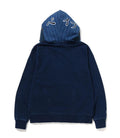A BATHING APE SAMURAI INDIGO FULL ZIP HOODIE