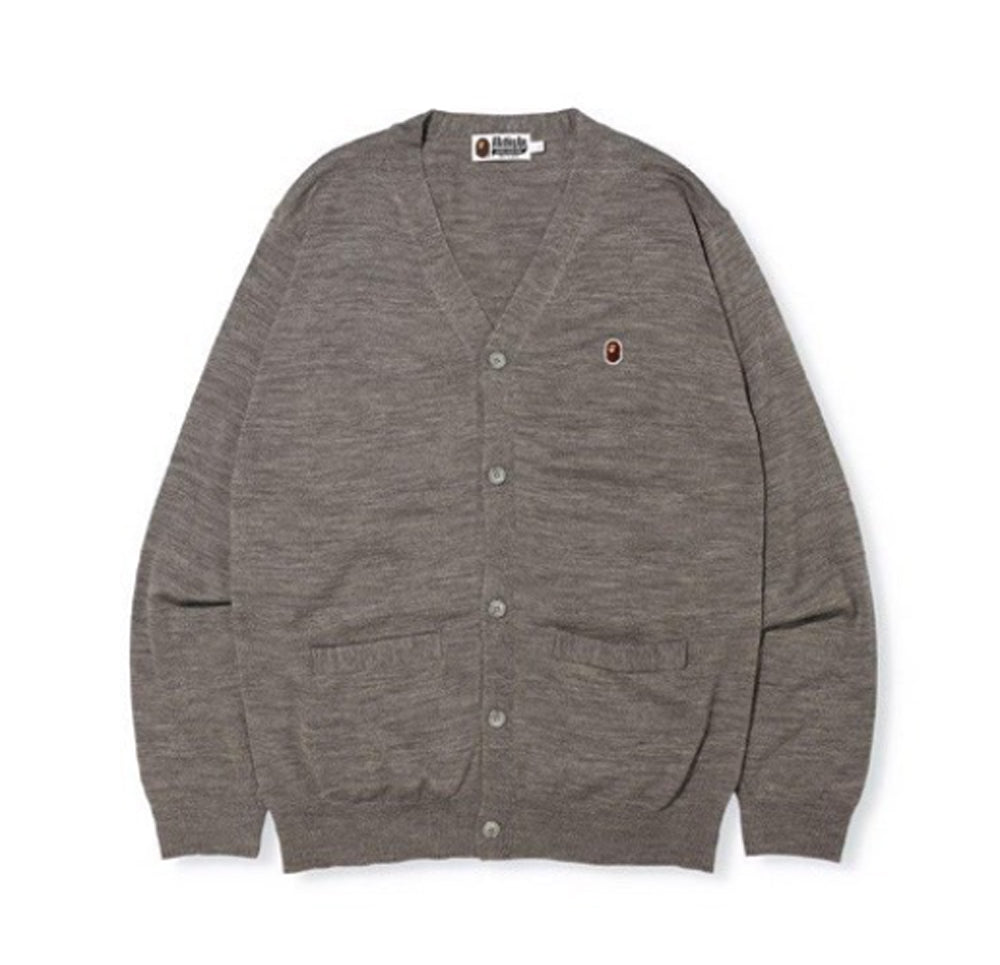 お洒落★A BATHING APE APE HEAD ONE POINT KNIT CARDIGAN A Bathing Ape Ape Head One Point Cardigan (Black) – CNCPTS