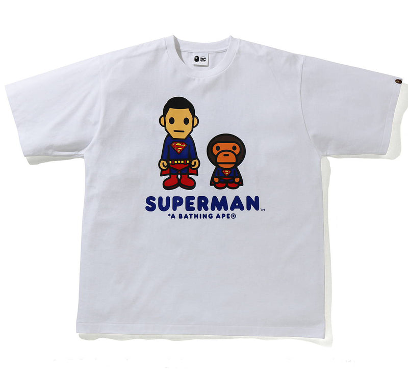 A BATHING APE BAPE x DC BABY MILO SUPERMAN RELAXED TEE