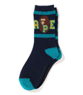 A BATHING APE BAPE KIDS APE HEAD LINE RIB SOCKS
