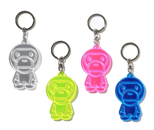 A BATHING APE BABY MILO REFLECTIVE KEYCHAIN