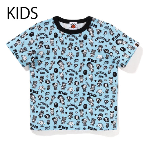 A BATHING APE BAPE KIDS X CHOCOMOO MILO FRIENDS TEE