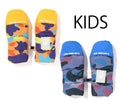 A BATHING APE BAPE KIDS GRID CAMO PADDED GLOVES