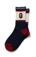 A BATHINMG APE BAPE KIDS APE HEAD LINE SOCKS