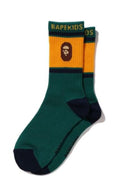 A BATHINMG APE BAPE KIDS APE HEAD LINE SOCKS