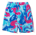 A BATHING APE MARBLE CAMO SHORTS