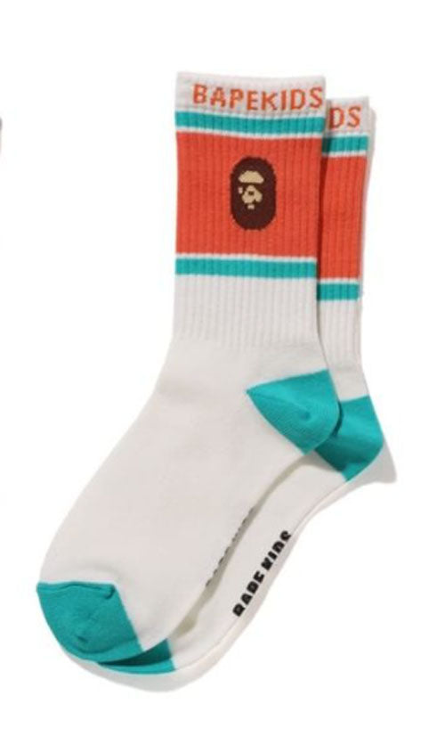 A BATHINMG APE BAPE KIDS APE HEAD LINE SOCKS