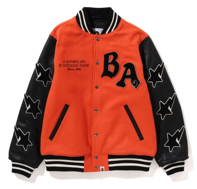 A BATHING APE A BATHING APE RELAXED VARSITY JACKET
