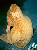 A BATHING APE BAPE LOGO MONOGRAM VELOUR SHARK FULL ZIP HOODIE