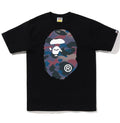 A BATHING APE GRID CAMO BIG APE HEAD TEE