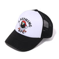 A BATHING APE CROSSBONE COLLEGE MESH CAP