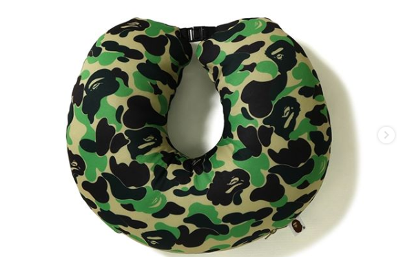 BAPE Color Camo 2Way Neck Pillow Purple