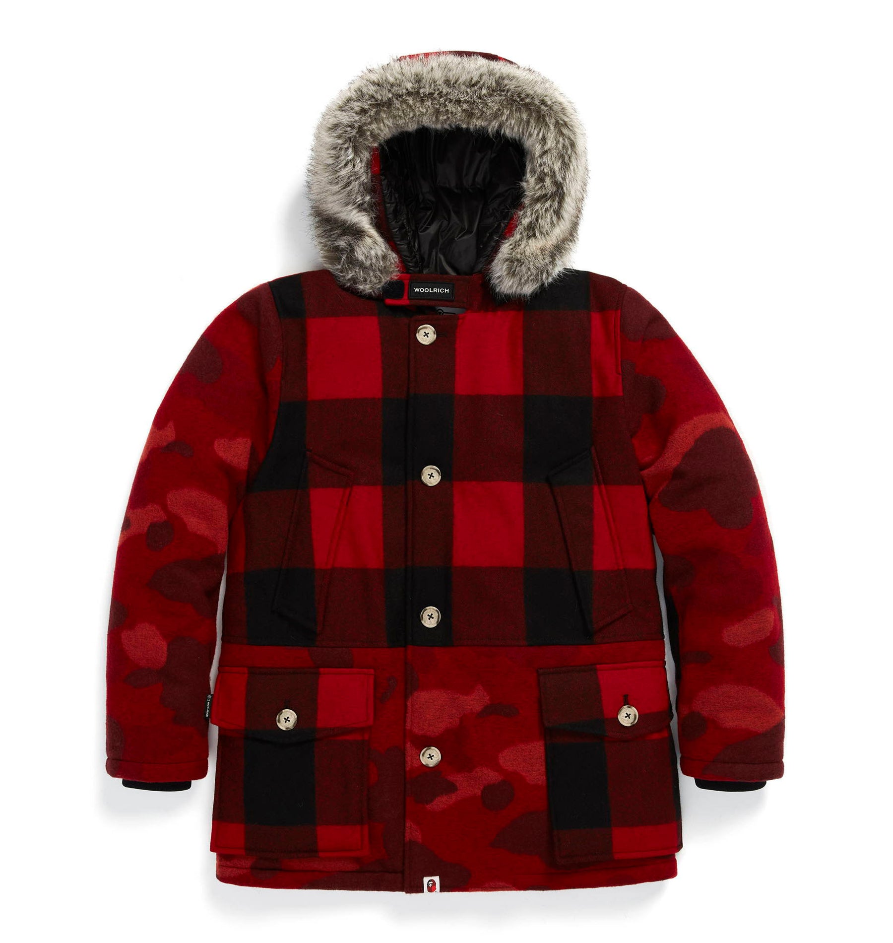 ape×WOOLRICH ARCTIC PARKAモッズコートMサイズ-