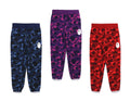 A BATHING APE COLOR CAMO SWEAT PANTS