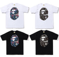 A BATHING APE GRID CAMO BIG APE HEAD TEE