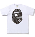 A BATHING APE GRID CAMO BIG APE HEAD TEE