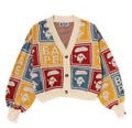 A BATHING APE Ladies' APE FACE CROPPED KNIT CARDIGAN