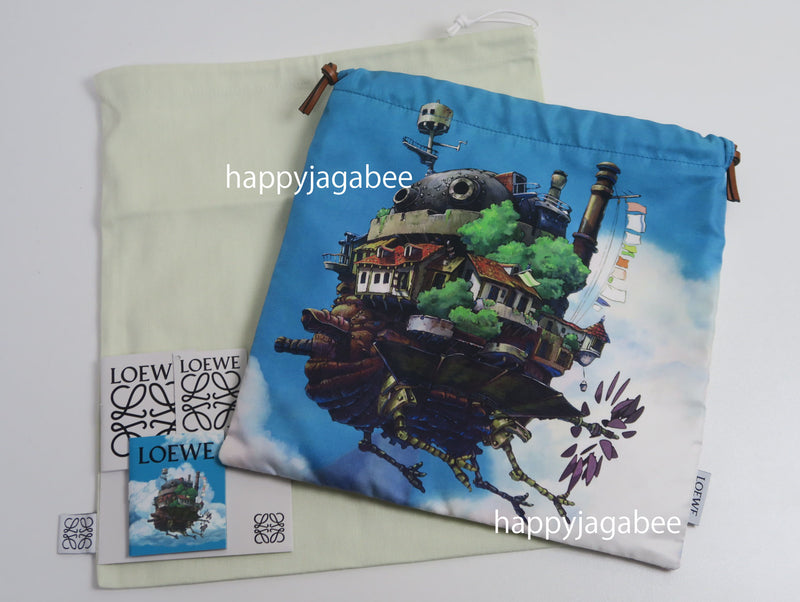 LOEWE x Studio Ghibri Howl's Moving Castle Drawstring Pouch in Canvas