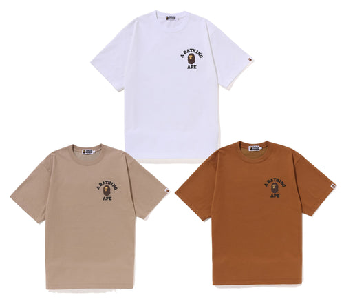 A BATHING APE SMOOTH COLLEGE RELAXED FIT TEE