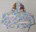 A BATHING APE Ladies' NEW MULTI CAMO CROPPED SHARK FULL ZIP HOODIE