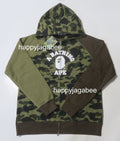 A BATHING APE 1ST CAMO CRAZY COLLEGE FULL ZIP HOODIE