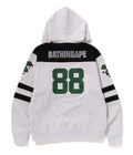 A BATHING APE FOOTBALL RELAXED FULL ZIP HOODIE