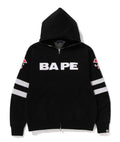 A BATHING APE FOOTBALL RELAXED FULL ZIP HOODIE