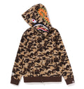 A BATHING APE Ladies' COOKIE CAMO 2 SHARK FULL ZIP HOODIE