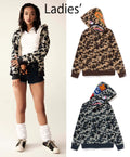 A BATHING APE Ladies' COOKIE CAMO 2 SHARK FULL ZIP HOODIE