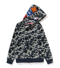 A BATHING APE Ladies' COOKIE CAMO 2 SHARK FULL ZIP HOODIE