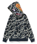 A BATHING APE Ladies' COOKIE CAMO 2 SHARK FULL ZIP HOODIE