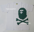 A BATHING APE BIG APE CROSSBONE PIGMENT PRINT TEE