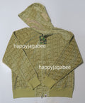 A BATHING APE BAPE LOGO MONOGRAM VELOUR SHARK FULL ZIP HOODIE