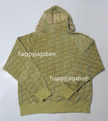 A BATHING APE BAPE LOGO MONOGRAM VELOUR SHARK FULL ZIP HOODIE