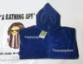 A BATHING APE BAPE LOGO MONOGRAM VELOUR SHARK FULL ZIP HOODIE