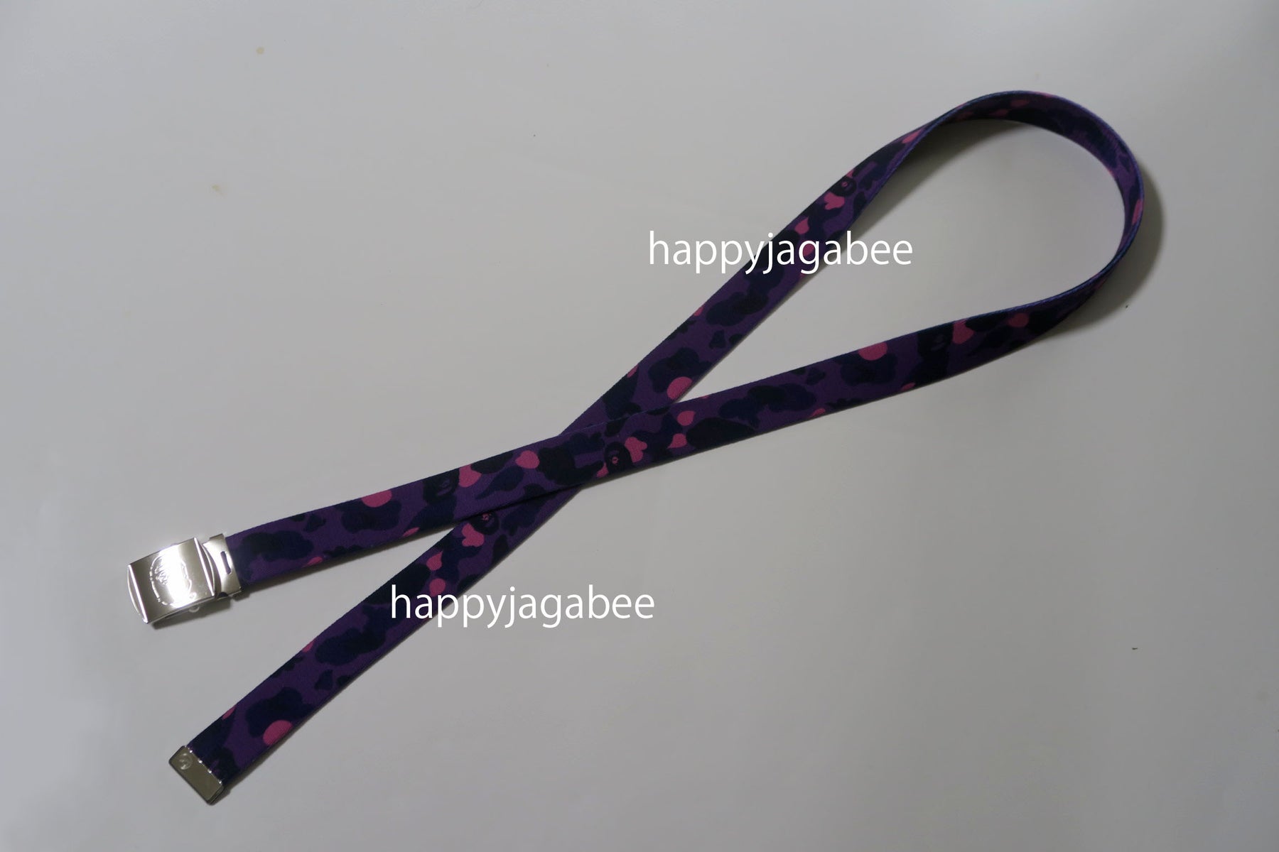 BAPE Color Camo Apehead GI Belt Purple