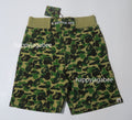 A BATHING APE ABC CAMO SWEAT SHORTS