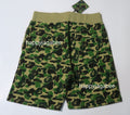 A BATHING APE ABC CAMO SWEAT SHORTS