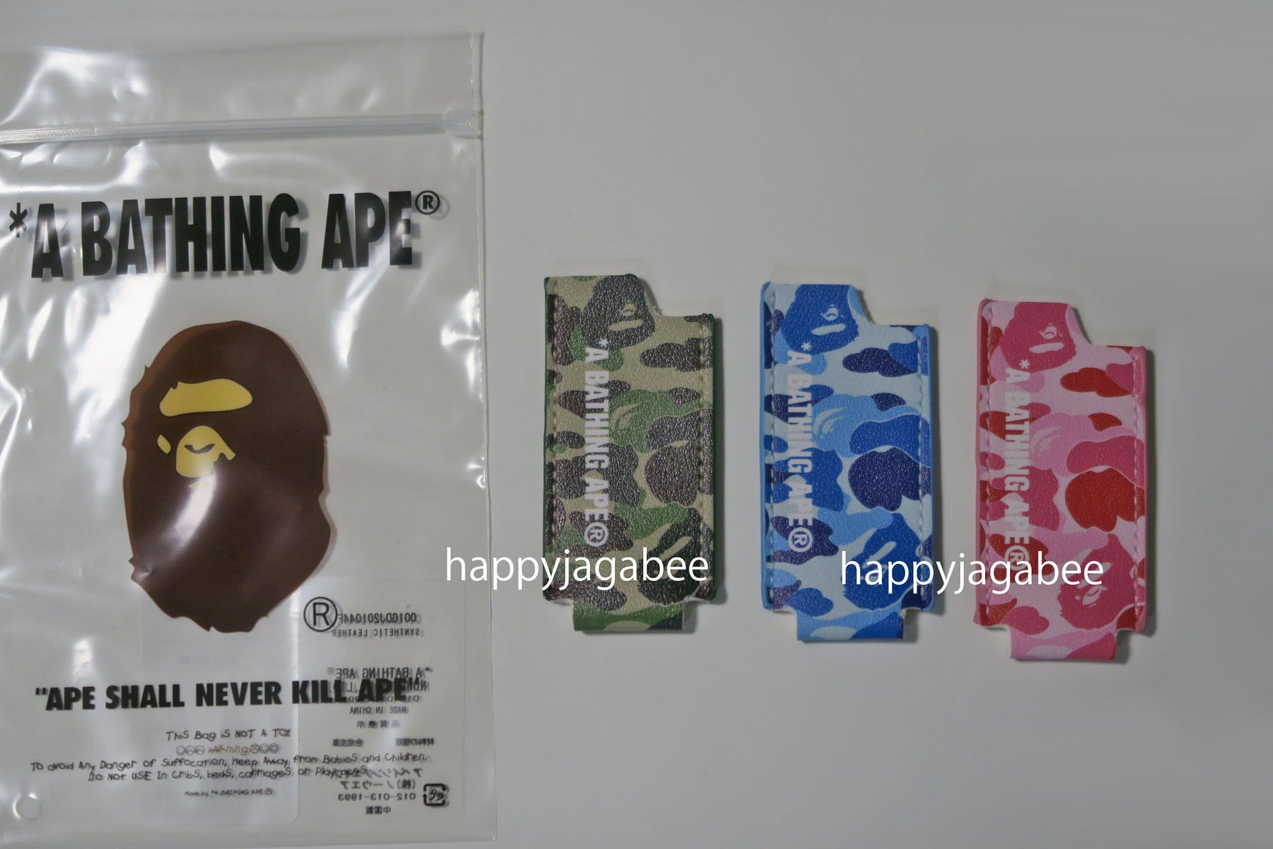 A BATHING APE ABC CAMO LEATHER LIGHTER CASE happyjagabee store
