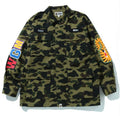 A BATHING APE 1ST CAMO SHARK RELAX MILITARY SHIRT