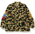 A BATHING APE 1ST CAMO SHARK RELAX MILITARY SHIRT