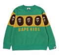 A BATHING APE BAPE KIDS APE HEAD KNIT