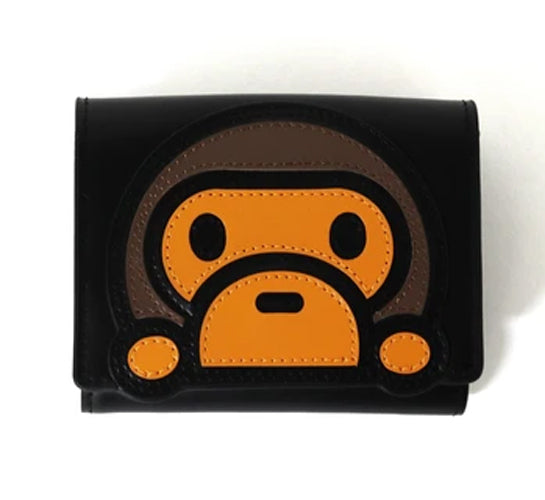 A BATHING APE Ladies' BABY MILO LEATHER WALLET