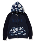 A BATHING APE SASHIKO CAMO RELAXED ZIP HOODIE