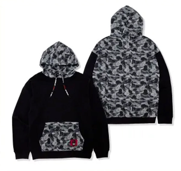 HUGO x Mr. BATHING APE COTTON JERSEY HOODIE WITH CAMOUFLAGE PATTERN