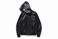 BAPE x COACH LEATHER SHARK HOODIE JACKET - happyjagabee store