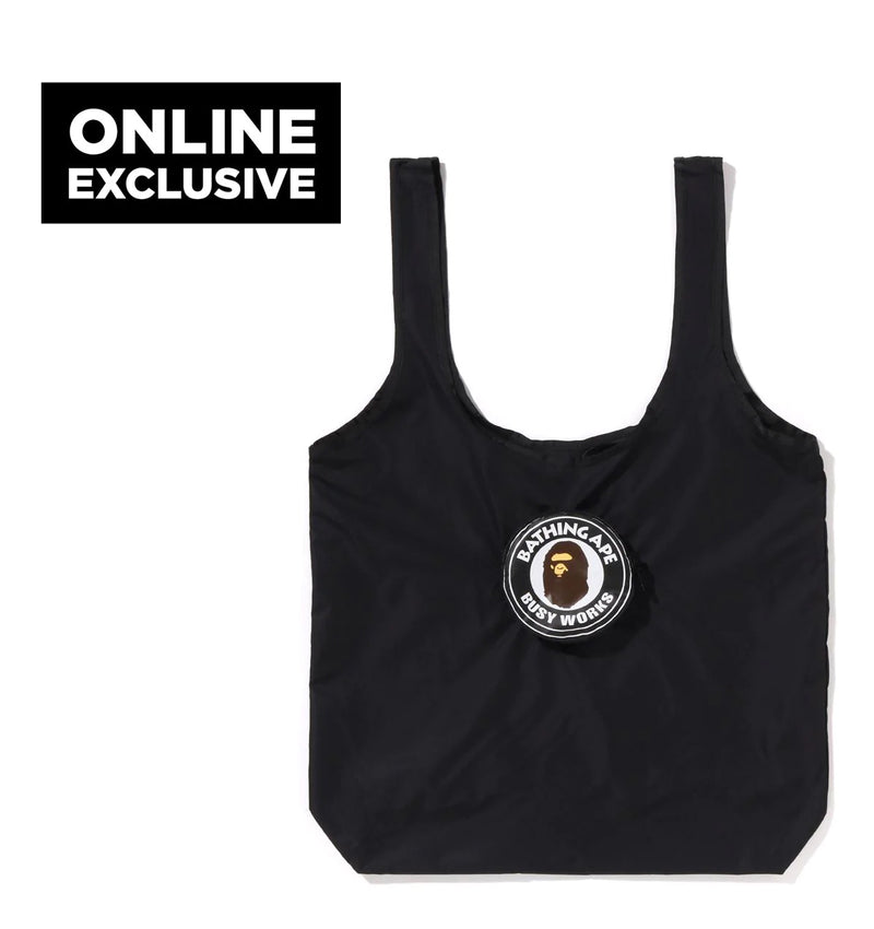 A BATHING APE BUSY WORKS ECO BAG w/ carabiner -ONLINE EXCLUSIVE-